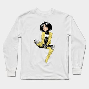 Alita Manga Sitting (Color) Long Sleeve T-Shirt